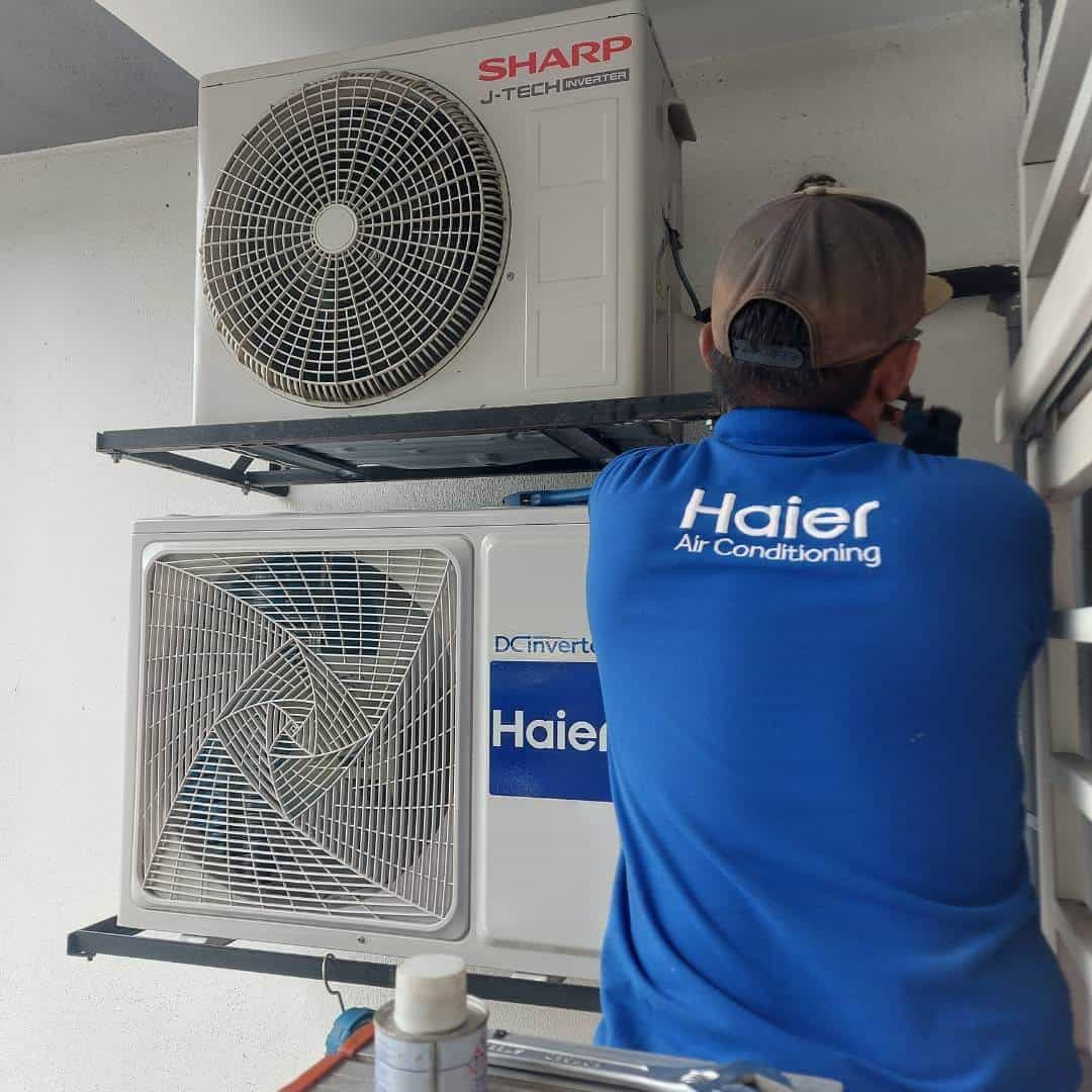pasang aircond haier inverter murah