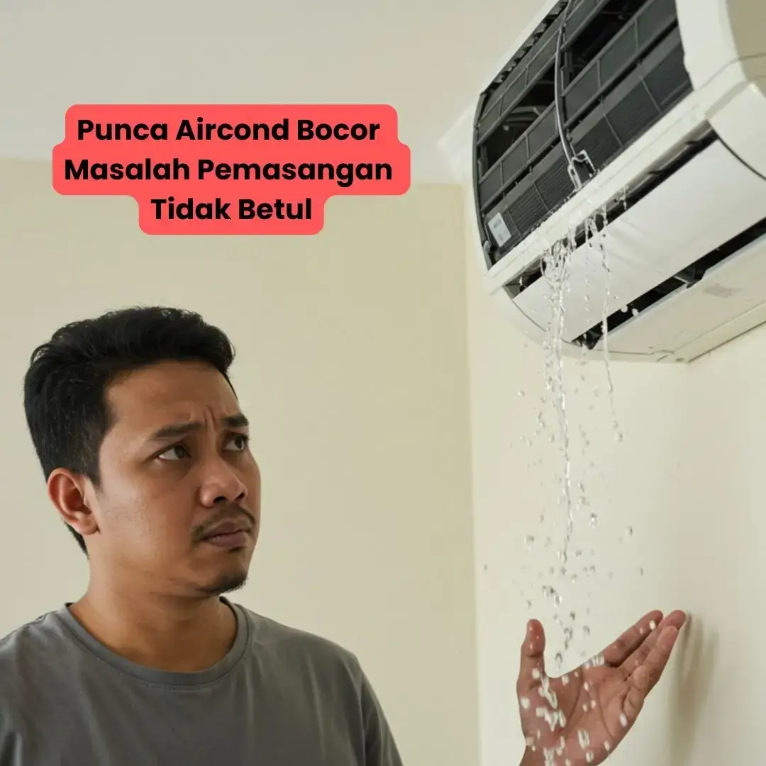 Punca Aircond Bocor Masalah Pemasangan Tidak Betul