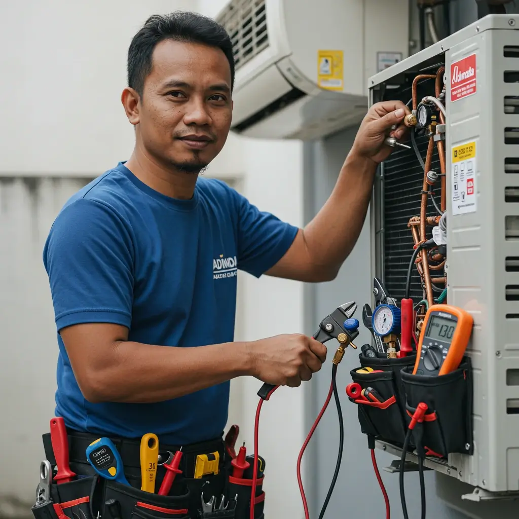 pemasangan aircond tidak betul technician bertauliah