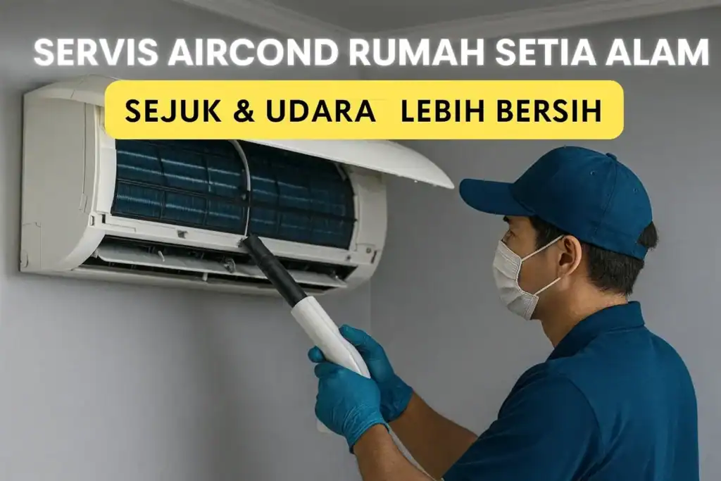 servis aircond rumah setia alam