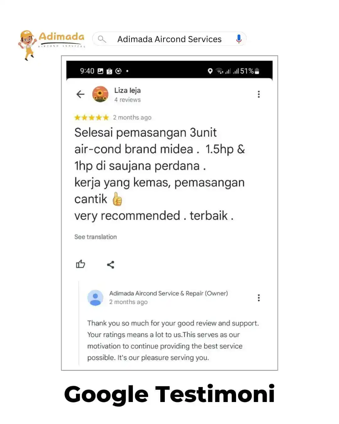 Google review pelanggan