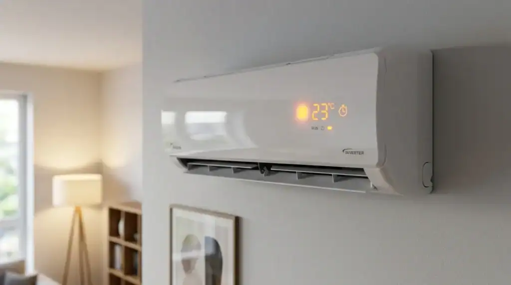 Lampu aircond berkelip warna oren pada panel unit indoor