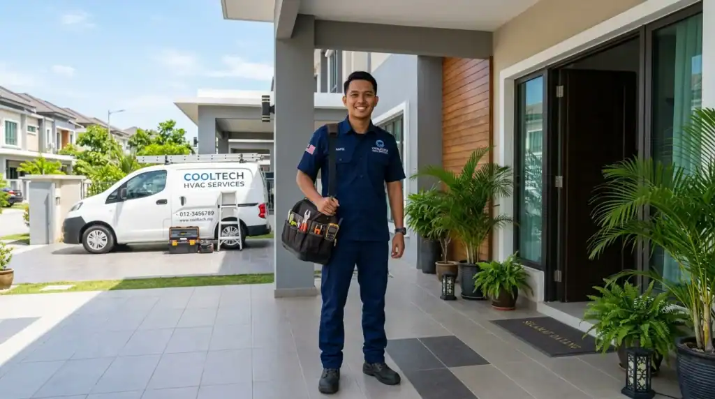 Juruteknik Melayu bertauliah Adimada bersedia memberikan servis aircond rumah di kawasan Saujana Utama Sungai Buloh